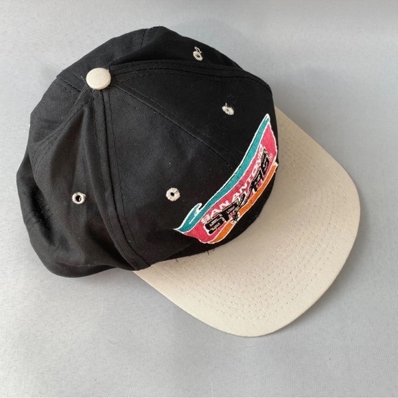 Vintage San Antonio Spurs AJD Licensed NFL Rare Green Bill SnapbackHat 90s Tags - Picture 5 of 16